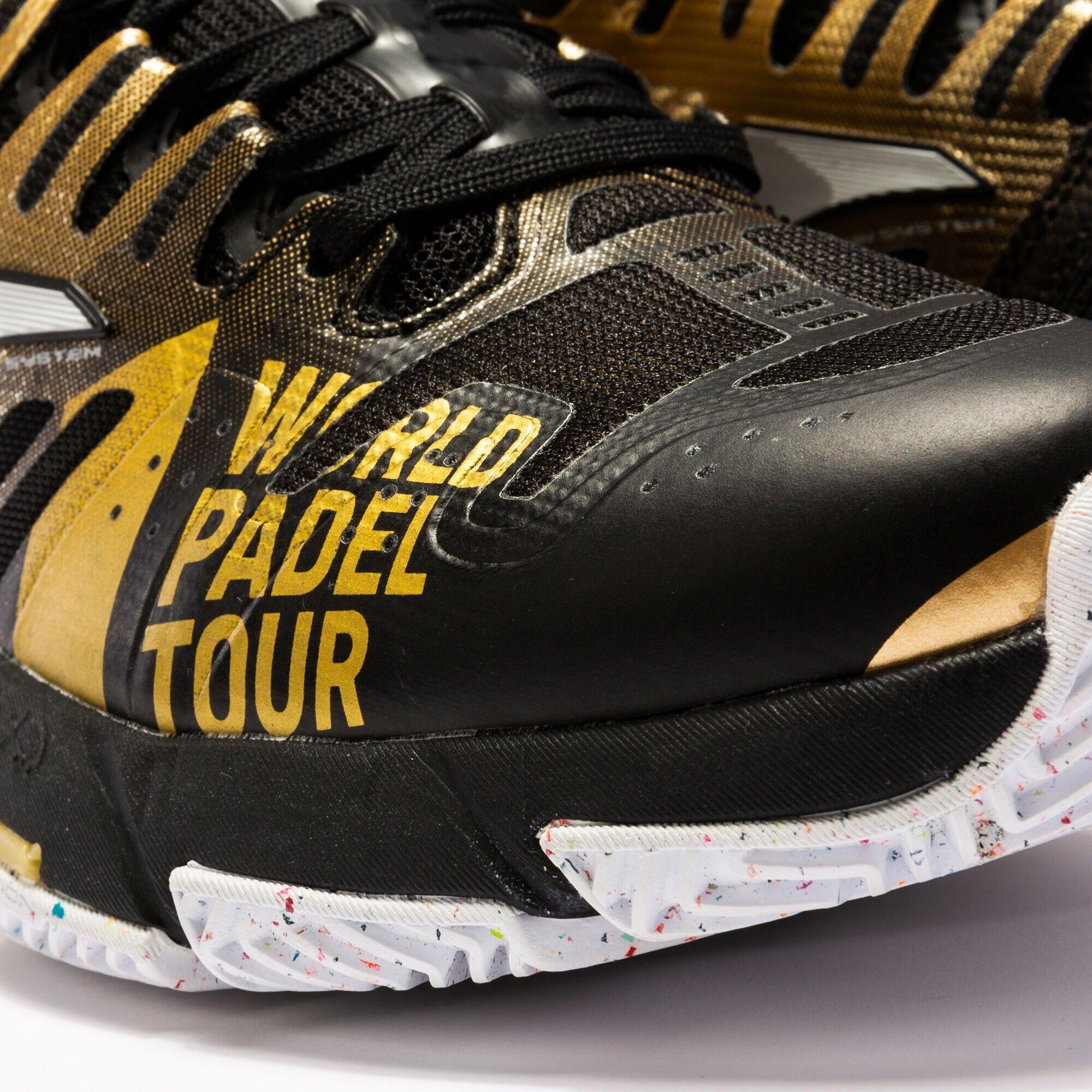 Chaussures De Padel Joma Slam 22 World Padel Tour Clay Twpts2231p Noir Et Or 3/6
