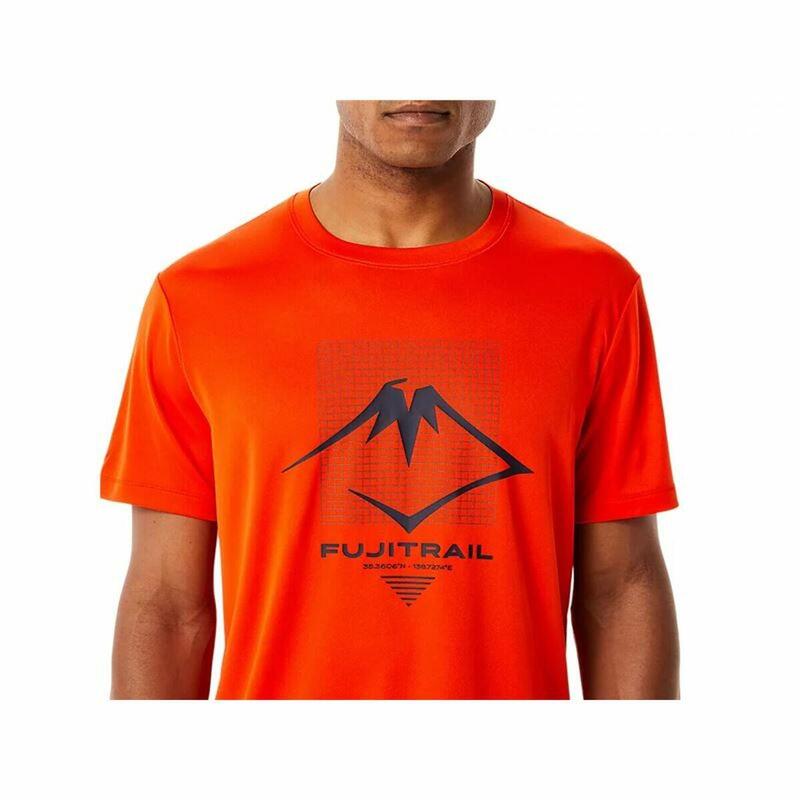 Camiseta de Manga Corta Hombre Asics FUJITRAIL Naranja