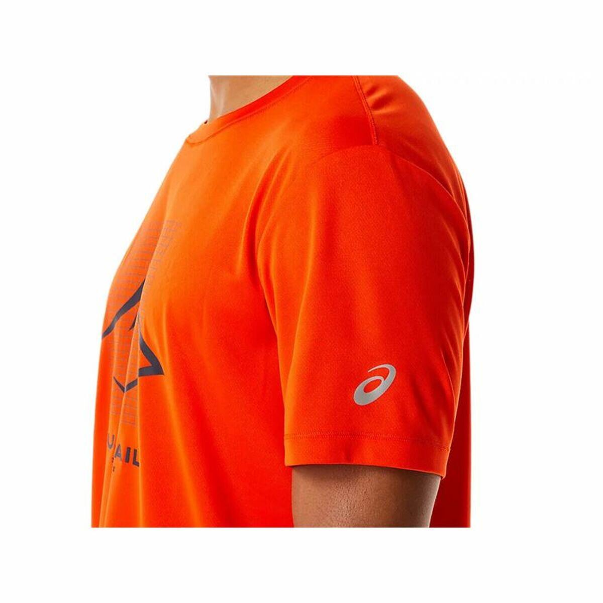 Maglia a Maniche Corte Uomo Asics FUJITRAIL Arancio 5/5