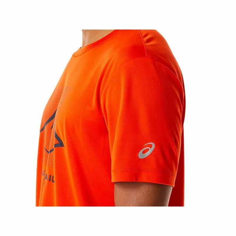 Camiseta de Manga Corta Hombre Asics FUJITRAIL Naranja