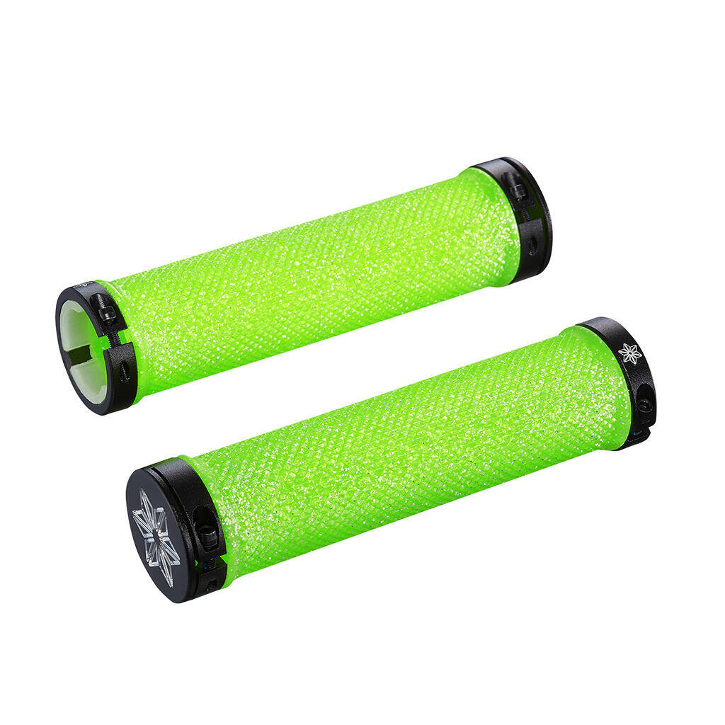 Supacaz Diamond Kush Grip-Neon Green -  1