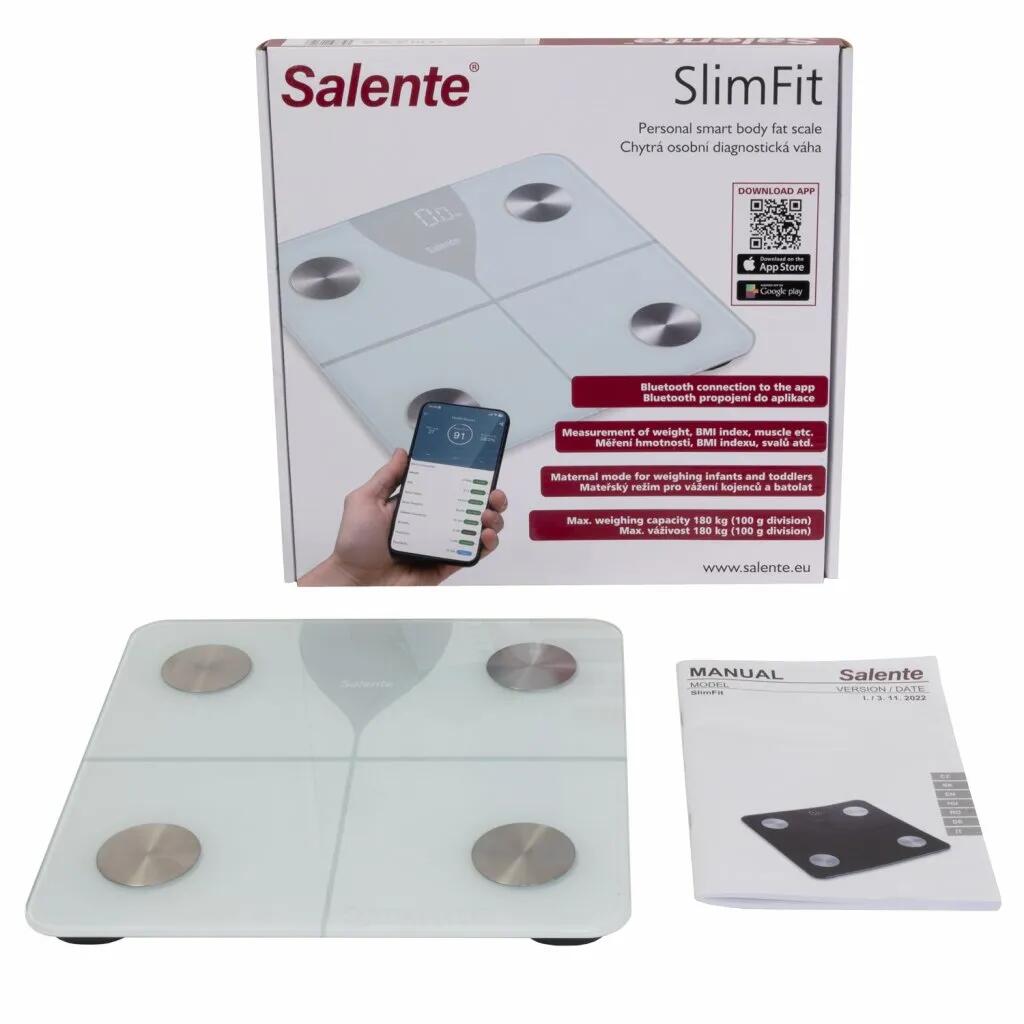 Salente SlimFit, osobní diagnostická fitness váha, Bluetooth, bílá 6/6