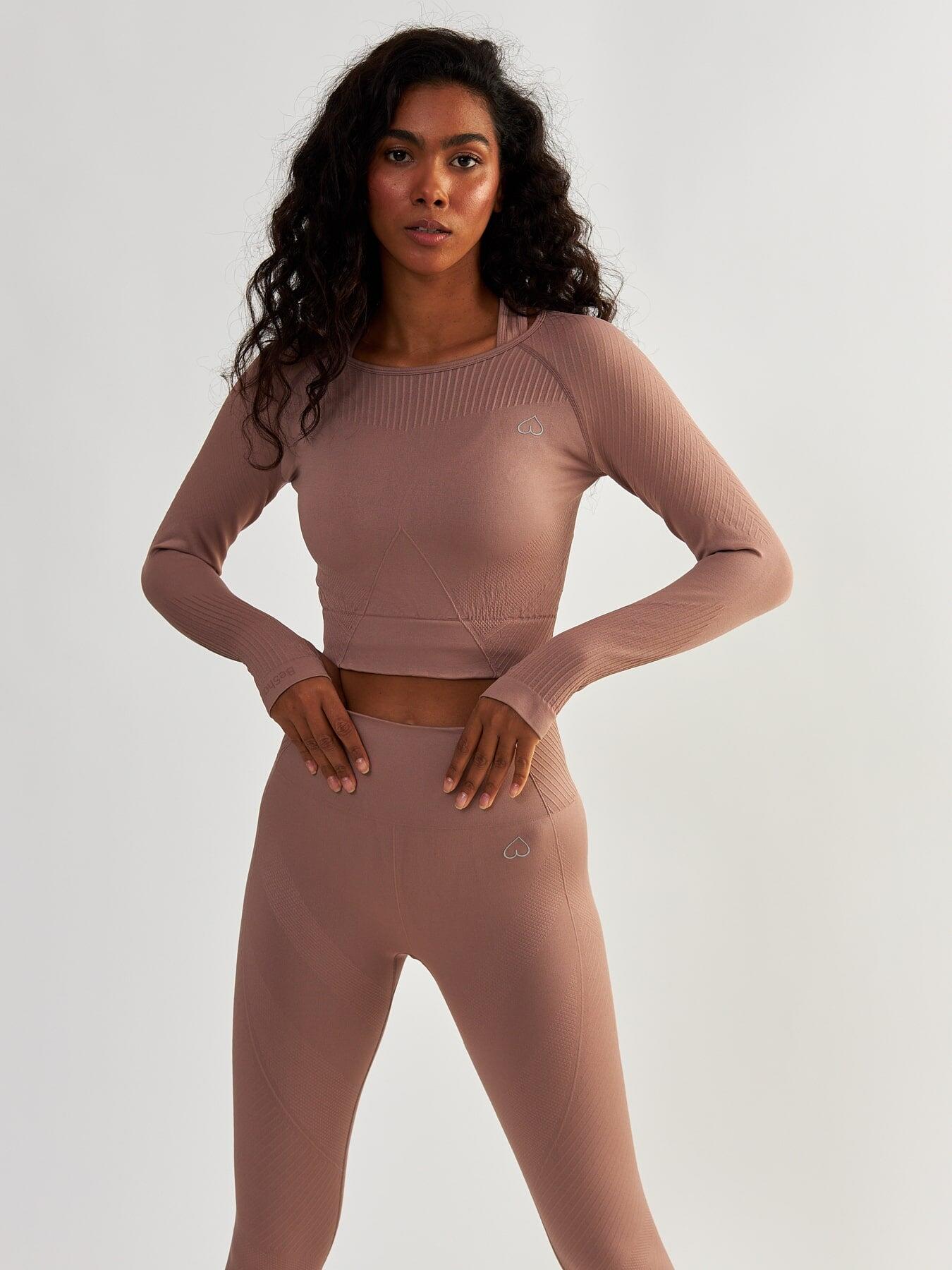 BESHAPED Damen Crop Longsleeve Femme Force