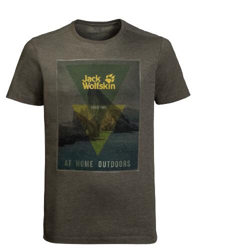 Jack Wolfskin Mountain T Mens  Short-Sleeve T-shirt Quick-drying Cotton Top
