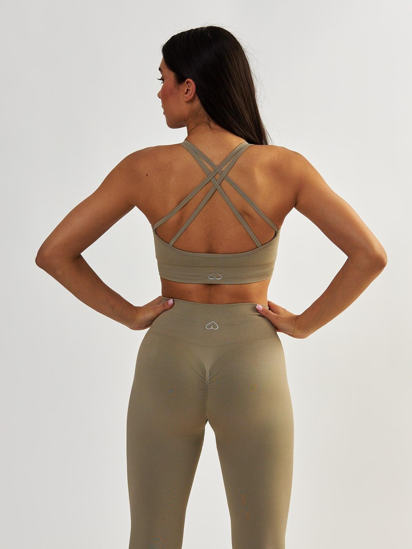 Damen Sport BH Gym Queen Taupe für Sport & Freizeit 4/7