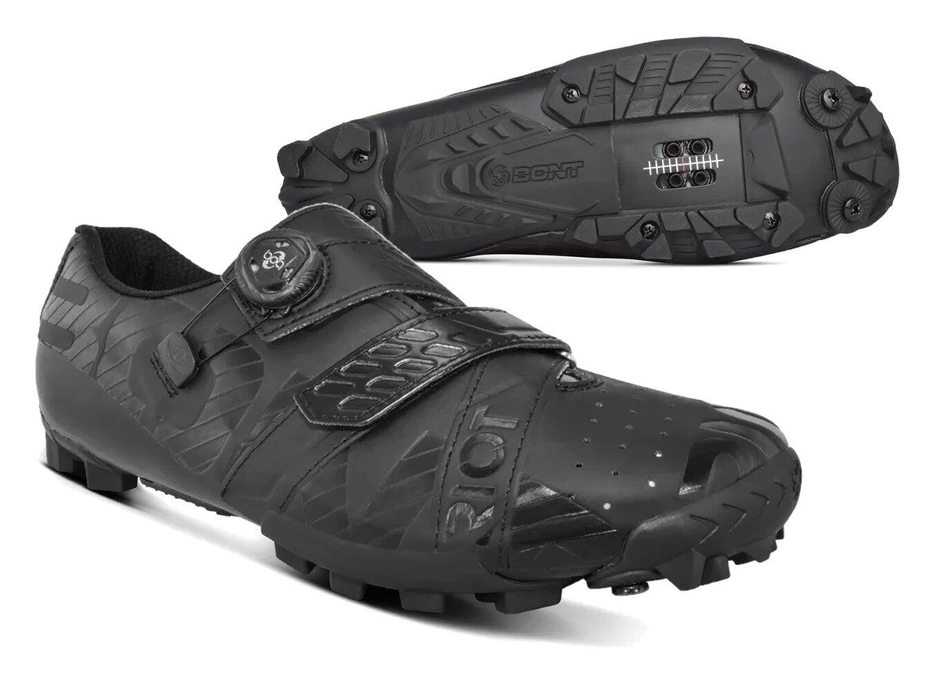 Bont Riot MTB+ Carbon MTB Shoe Black/Gloss Black - Wide