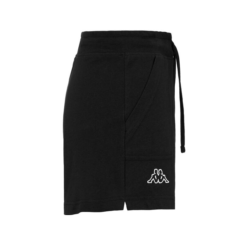 kappa pantaloncini da donna in cotone nero da fitness .