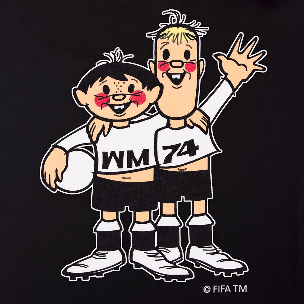 Camiseta de manga corta Alemania 1974 World Cup Tip y Tap Mascot niños 2/6
