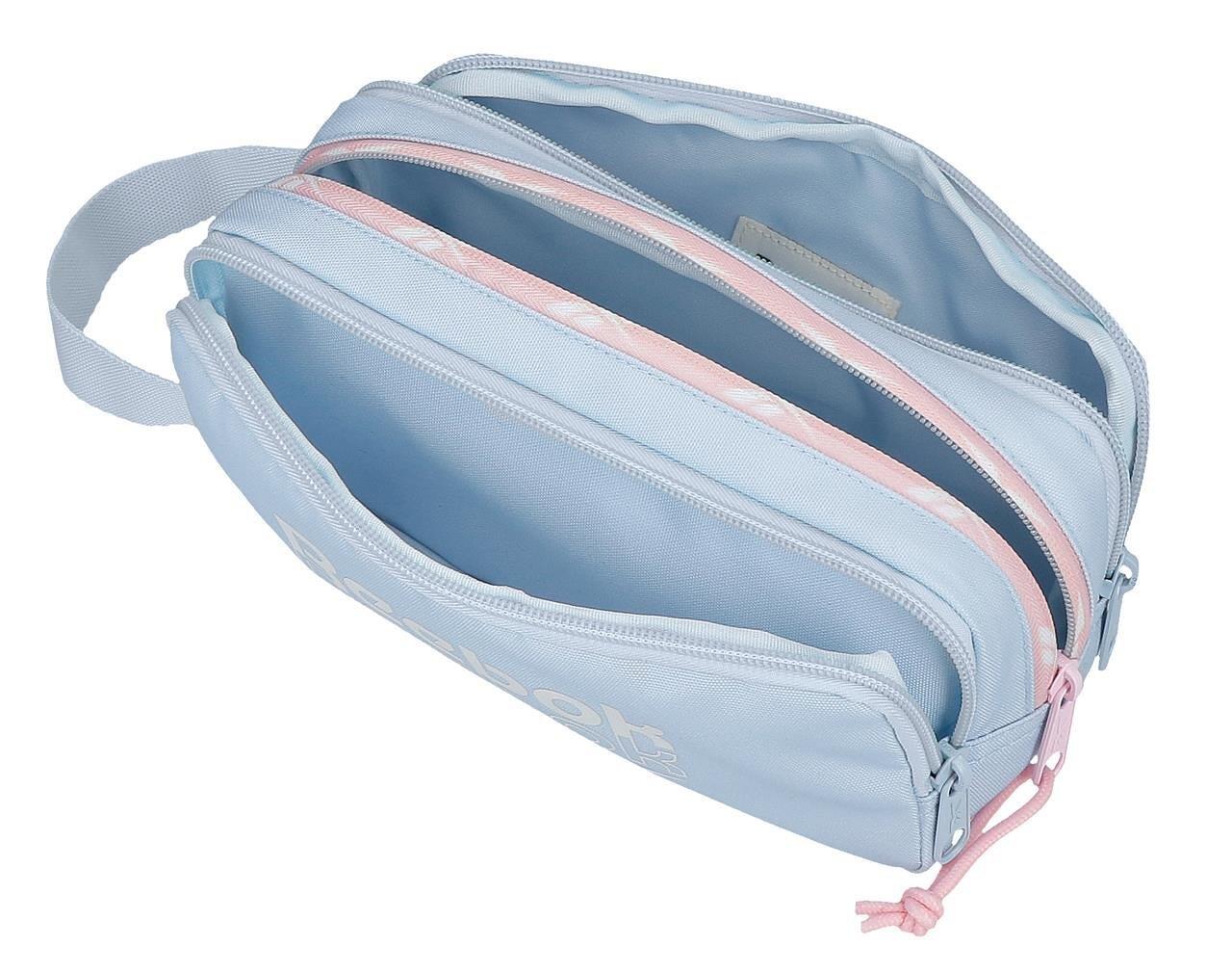 Estuche tres compartimentos Reebok Andrew 10cm Azul claro 3/5