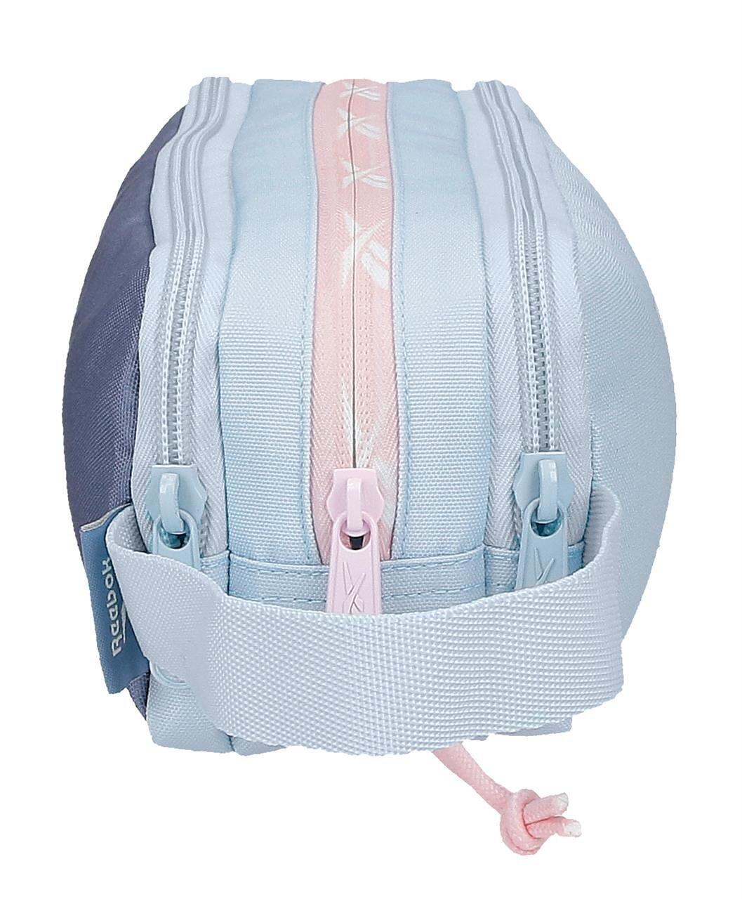 Estuche tres compartimentos Reebok Andrew 10cm Azul claro 4/5