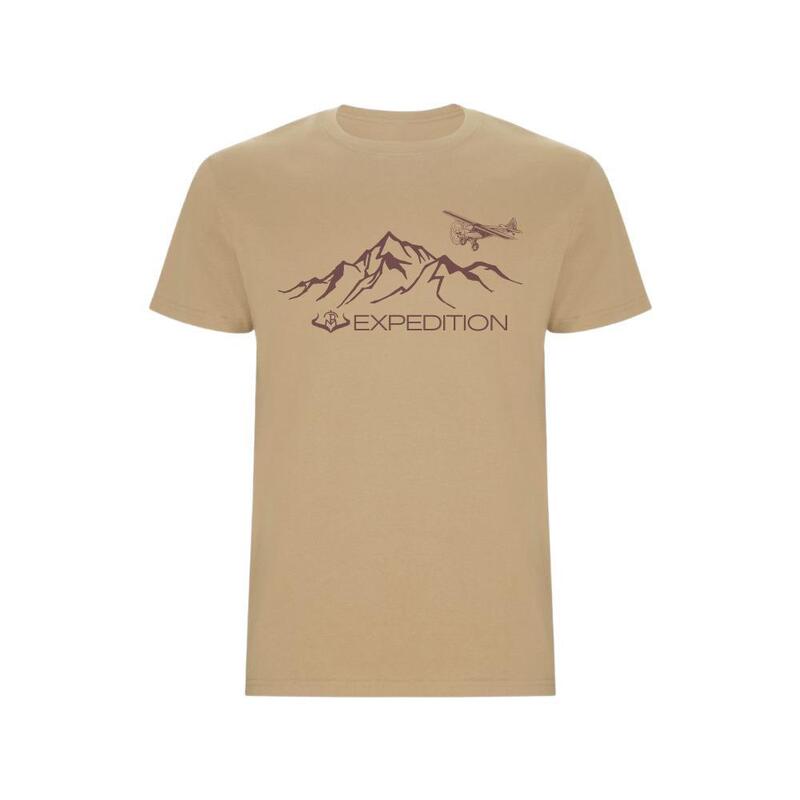 Camiseta Caza Hombre Pasión Morena 37037 Camel Manga Corta