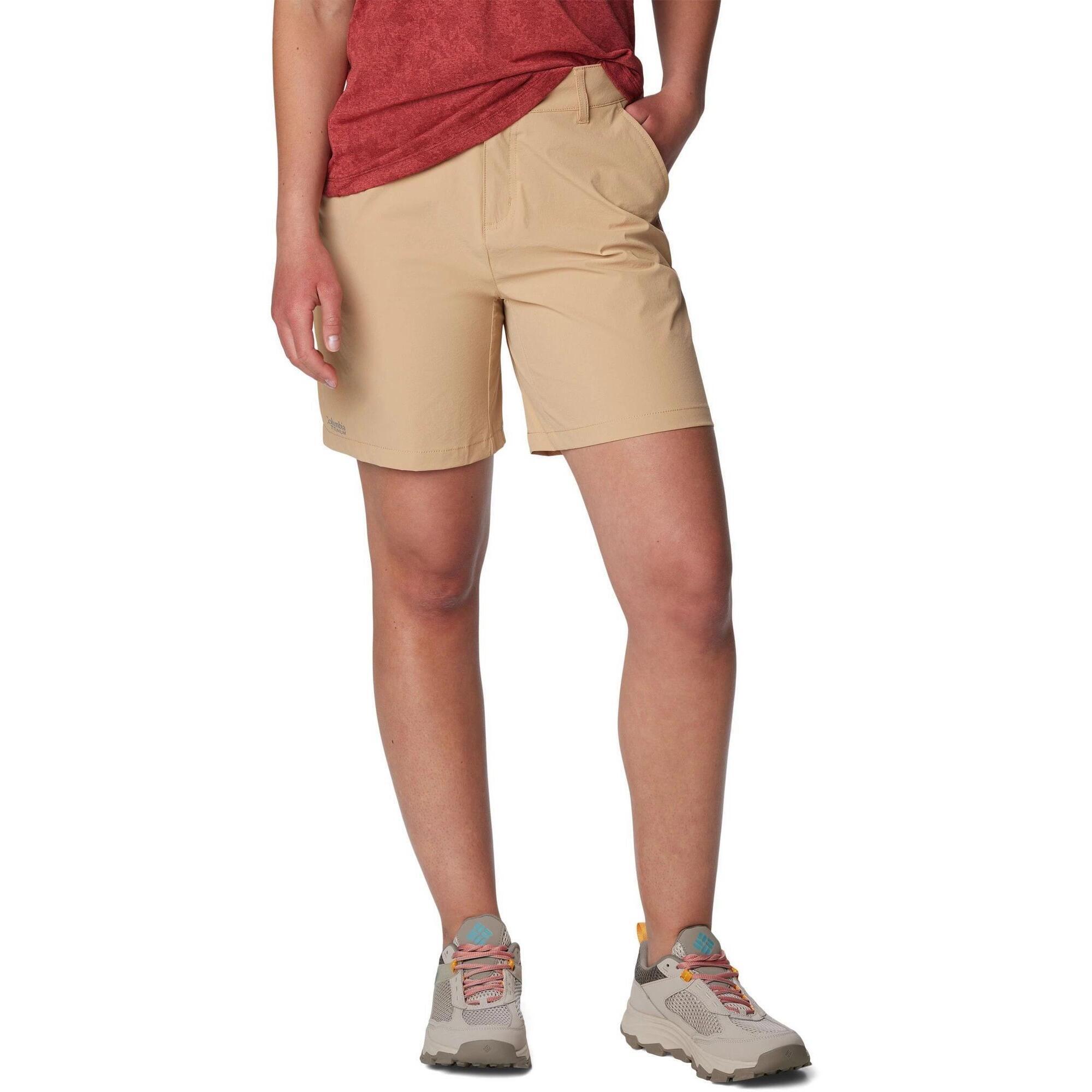 Columbia - Short De Randonnée Femme Summit Valley - Short - Beige - Taille Unique - Decathlon