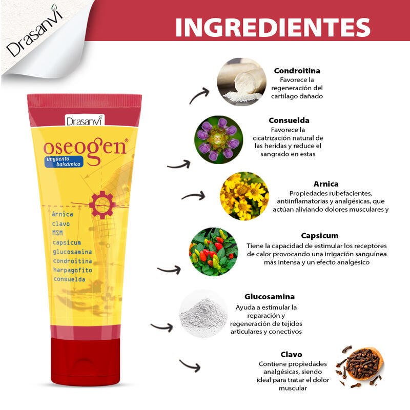 Oseogen Ünguento - Reduce dolor articular - Uso tópico - 75ml - DRASANVI