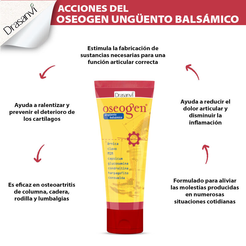 Oseogen Ünguento - Reduce dolor articular - Uso tópico - 200ml - DRASANVI