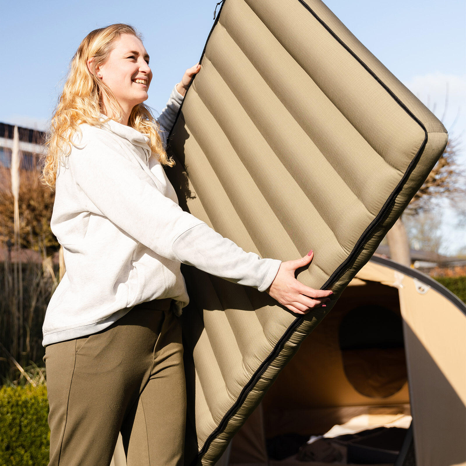 Camping Lit gonflable Chatou Matelas invité Coton 6/7