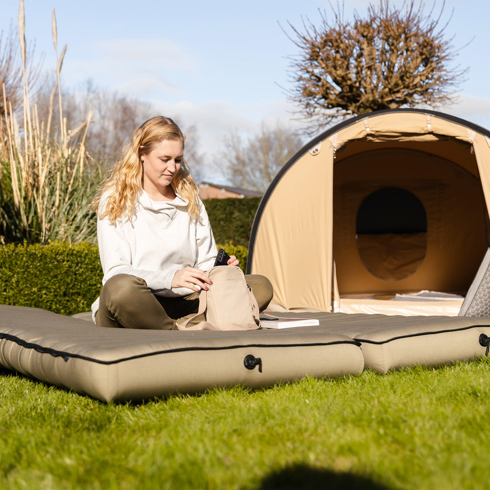 Camping Lit gonflable Chatou Matelas invité Coton 3/7