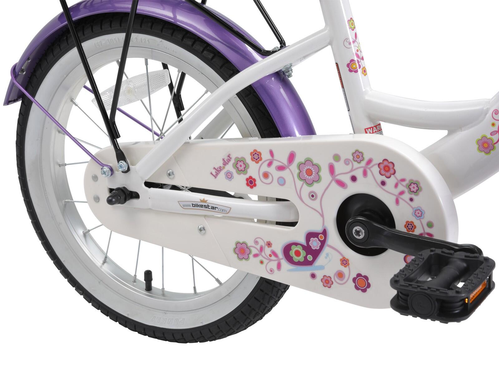 Bikestar kinderfiets Classic 16 inch lila/wit 3/5
