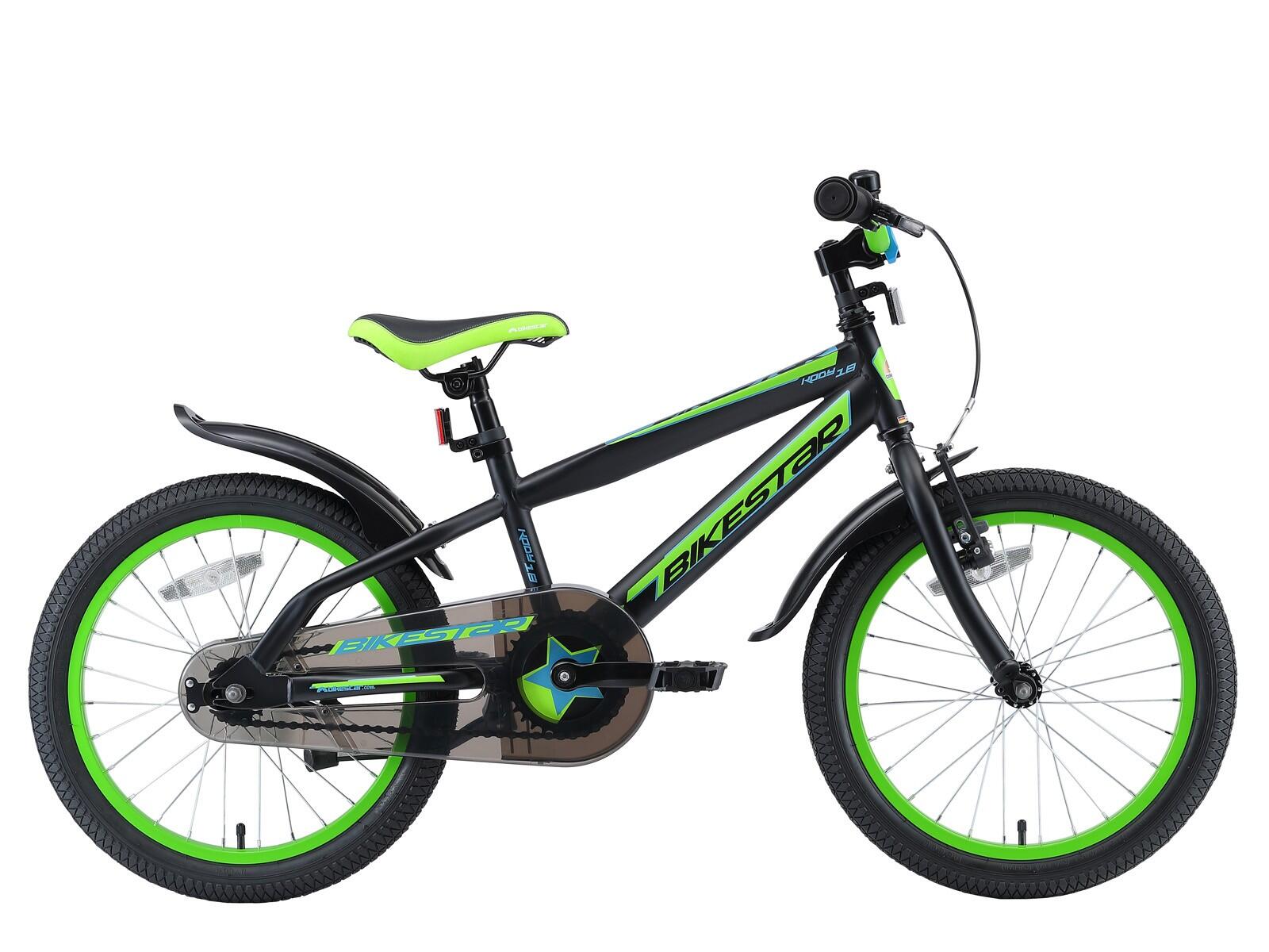 BIKESTAR Bikestar kinderfiets Urban Jungle 18 inch zwart/groen