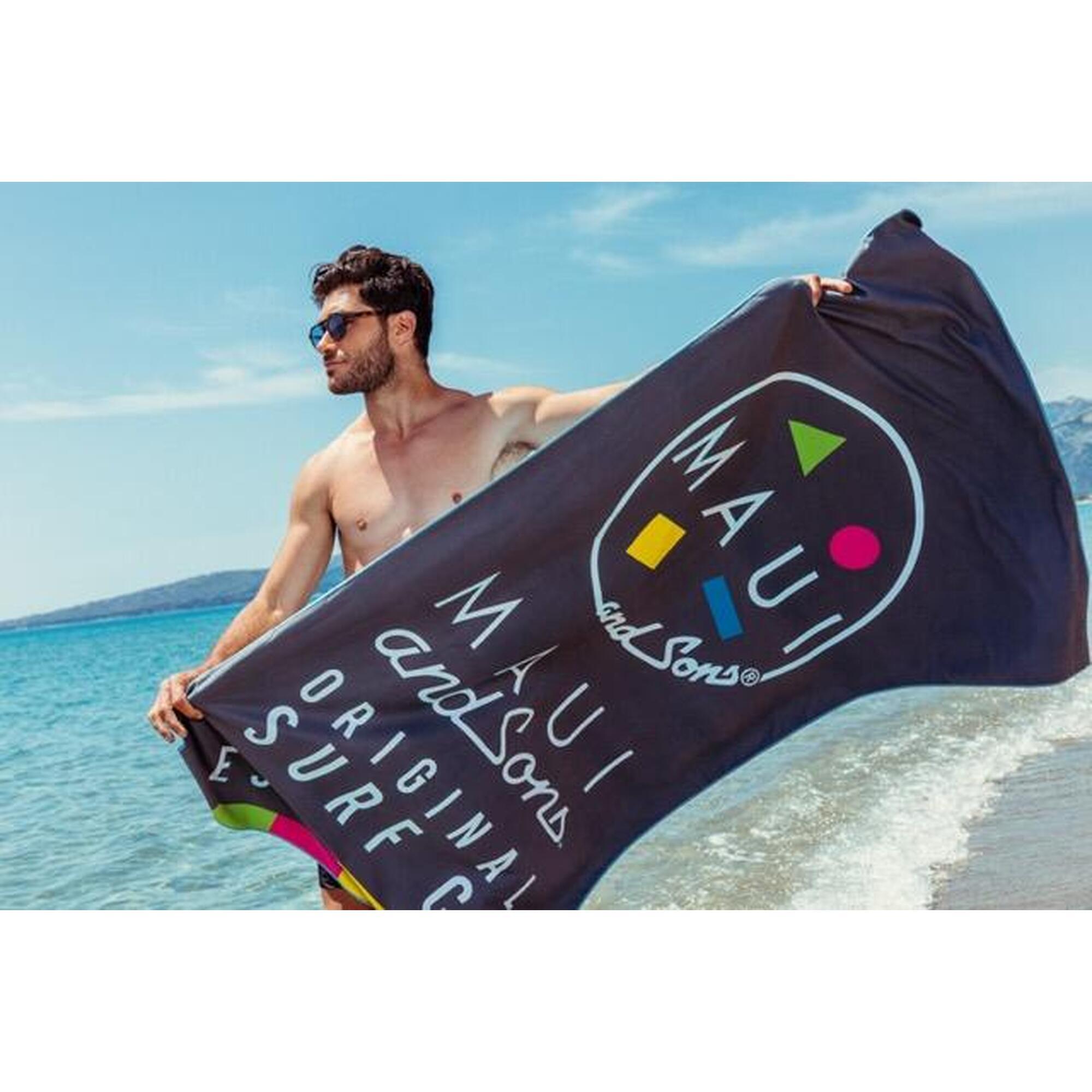 Prosop plajă microfibră cu geantă waterproof, 90x180 cm
