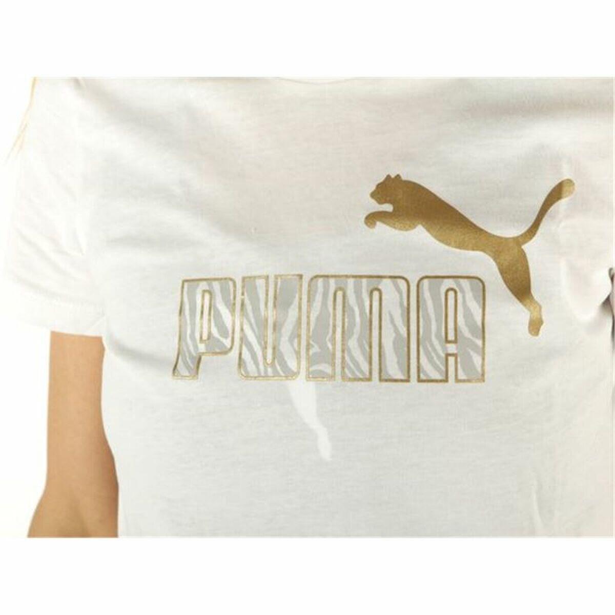 Maglia a Maniche Corte Donna Puma Graphic Tee Bianco 3/4