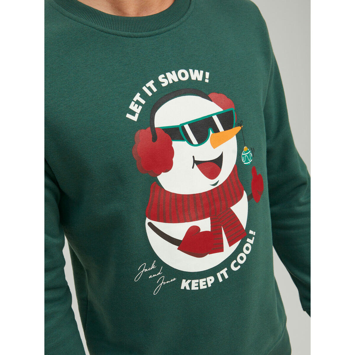 Herensweater zonder Capuchon Jack & Jones 23149  Groen 2/3