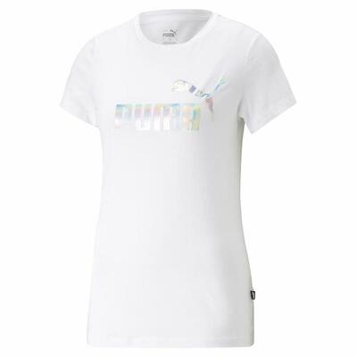 Dames-t-shirt met korte mouwen puma ess+ nova shine wit