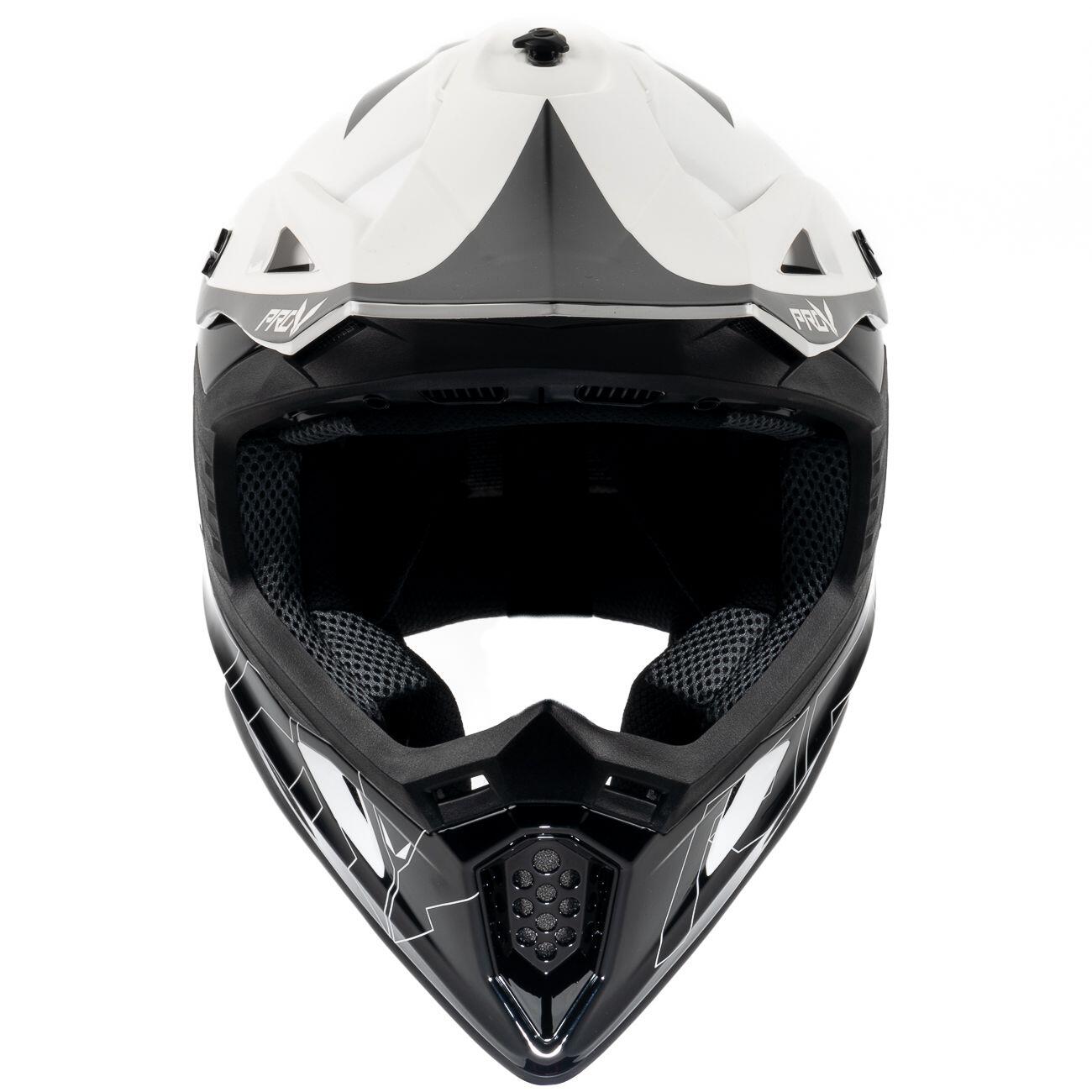 MOTOBLOUZ Casque Cross SKUD DALLAS White/Black pour Scooter Vélo Trottinette 2/7