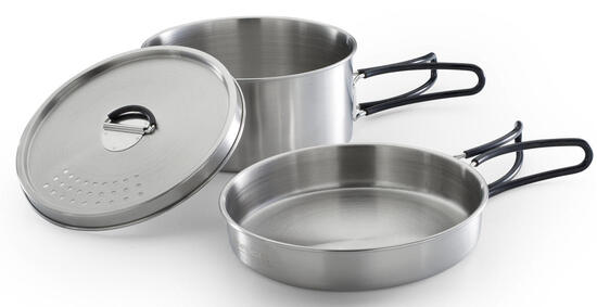 Set padella e casseruola in acciaio inox 'Trekking Kit' CampinGaz.