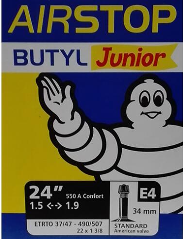 Lot De 3 Chambres à Air MICHELIN BUTYL Junior 24 - Valve PRESTA, Référence E4, 1.5-1.9, Neuf