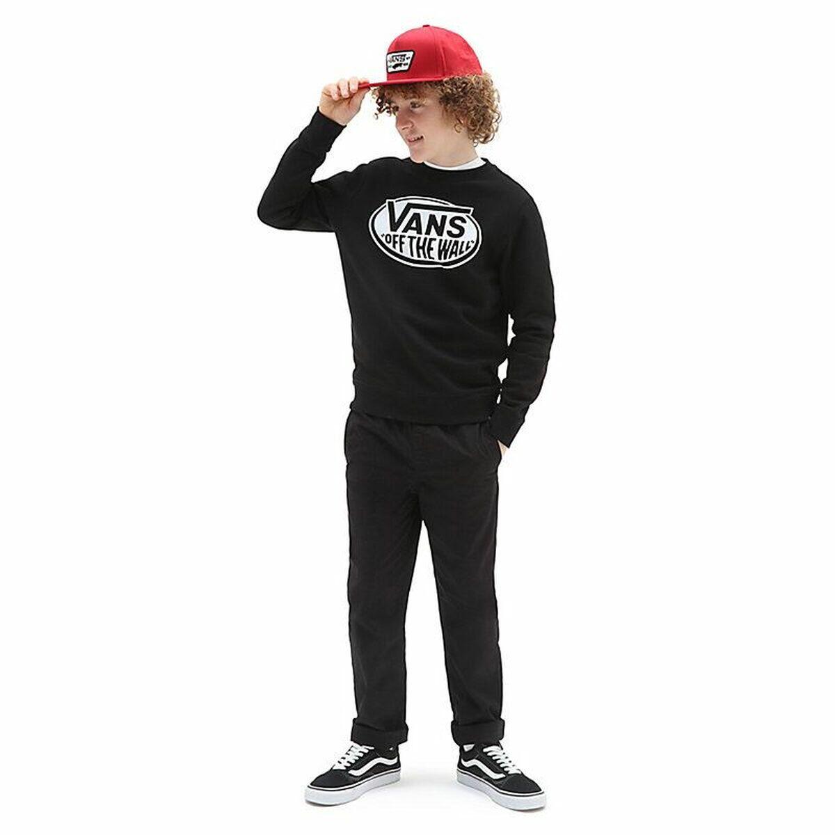 Felpa senza Cappuccio Uomo Vans Off The Wall Nero VANS DECATHLON