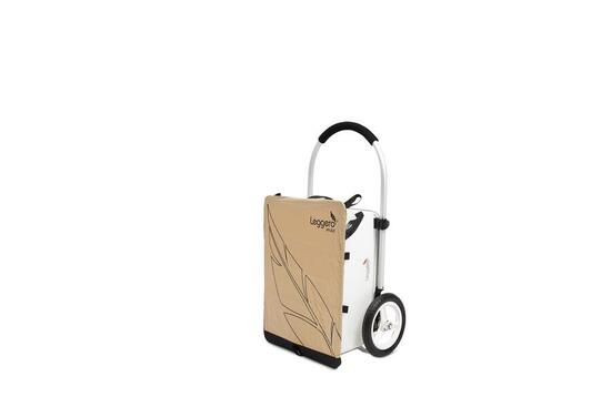 Leggero Fahrradanhänger Trolley Max - Einkaufswagen beige/marine
