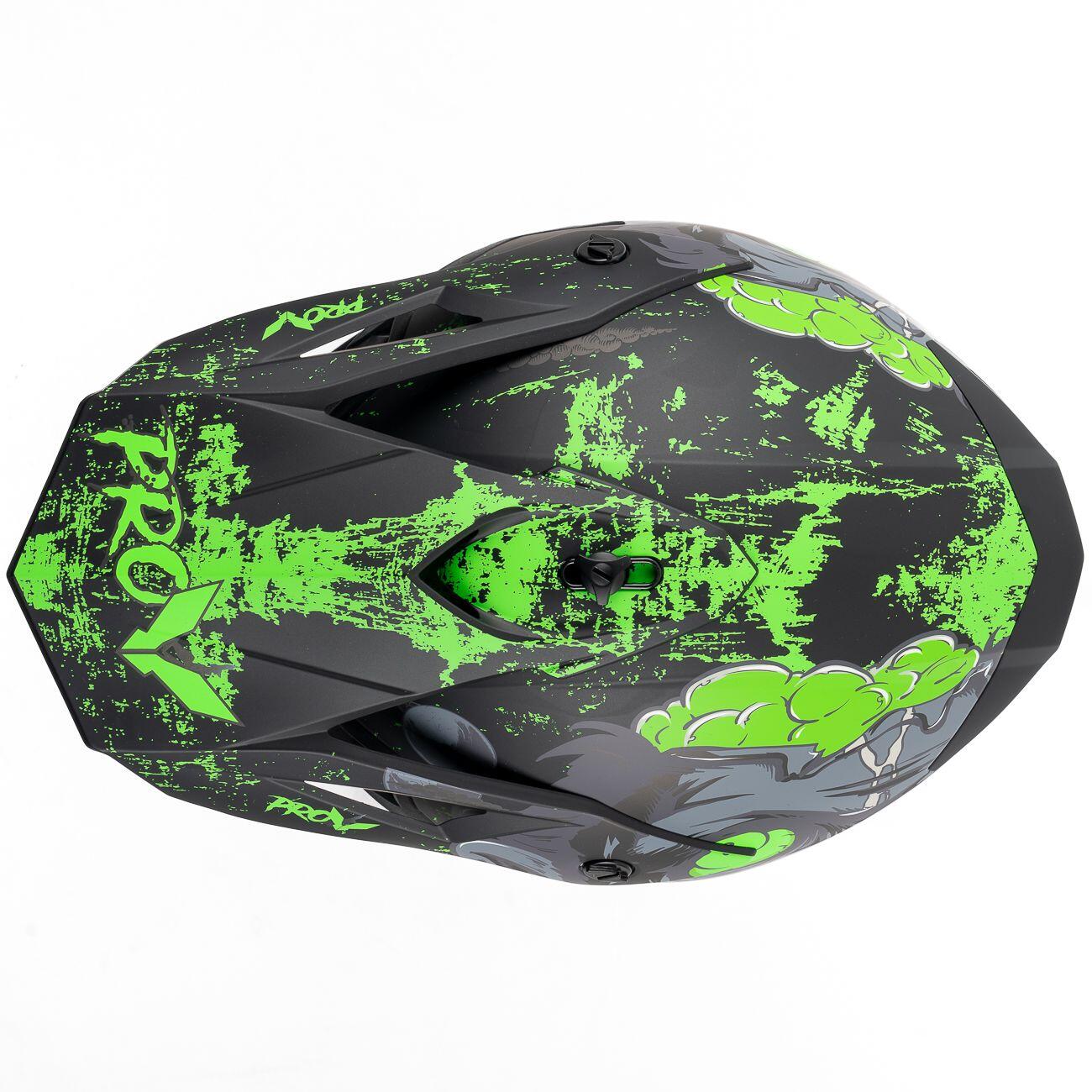 MOTOBLOUZ Casque Cross SKUD NEGAN Green/Black pour Scooter Vélo Trottinette 5/7