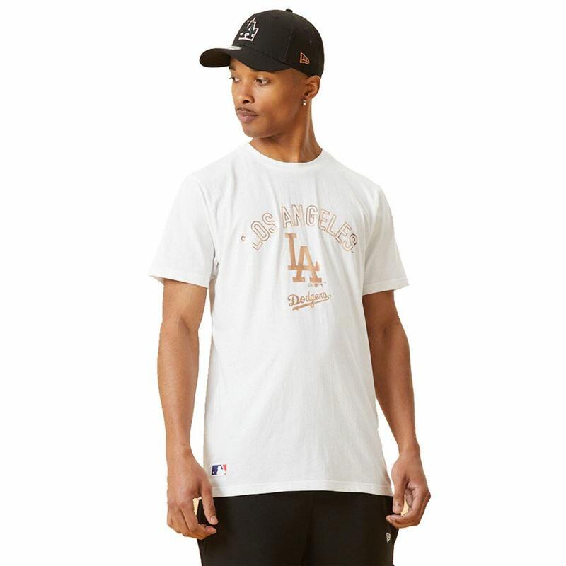 Camiseta de Manga Corta Hombre New Era MLB Metallic Grapich Print Dodger Blanco