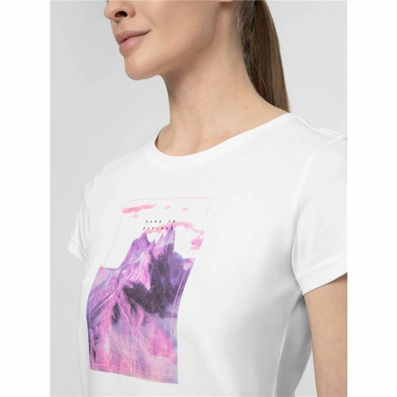 Camiseta de Manga Corta Mujer 4F TSD060 Blanco