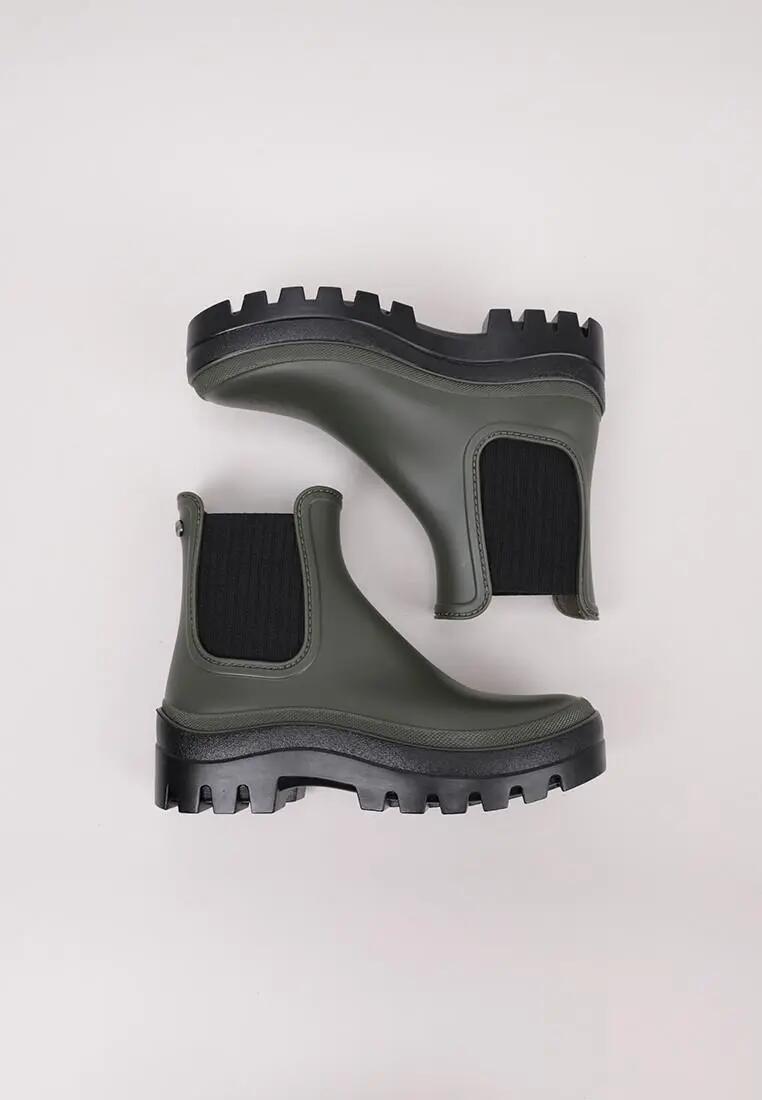 Botas de agua - Vela, mujer - Impermeables, bajas - W10280 - Verde 5/5