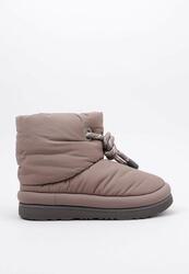 UGG Classic Maxi Short enfants Taupe — Bottines plates à doublure textile