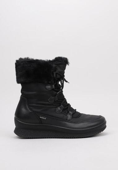 IMAC Bottes femme Imactex imperméables cuir/textile noires