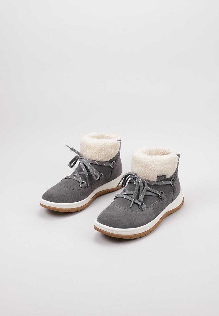 UGG Lakesider Heritage Lace - Botines mujer gris, cuero y textil 2/5