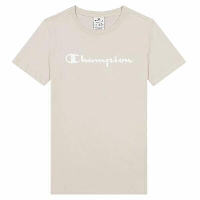 Dames-t-shirt met korte mouwen champion big script logo wit