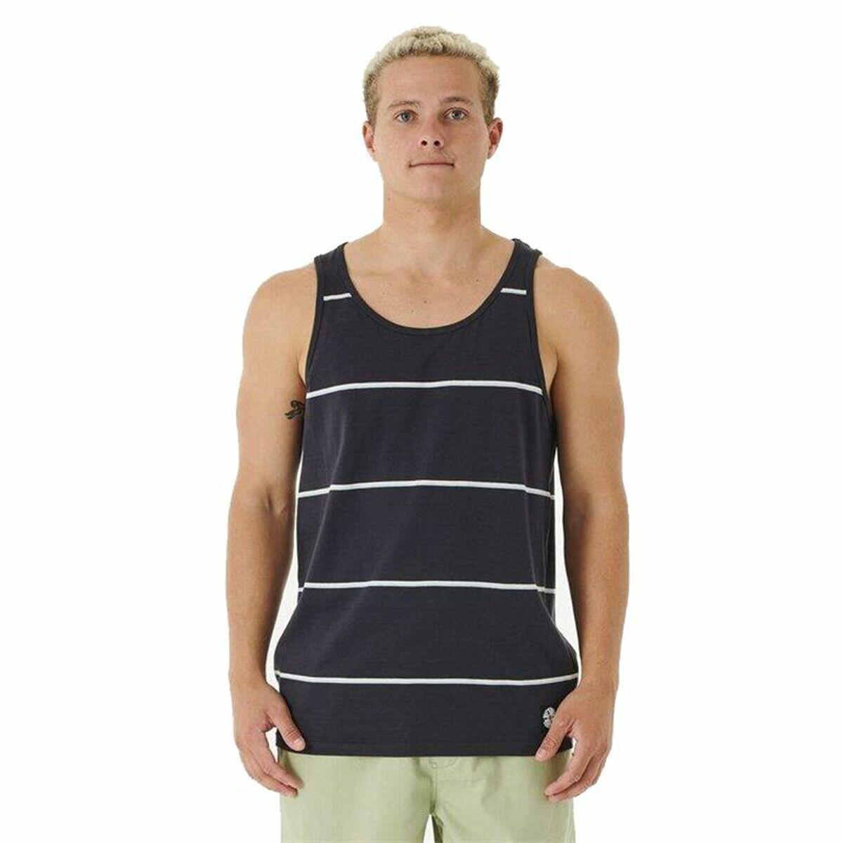 RIP CURL Heren Mouwloos T-shirt Rip Curl Swc Rails Tank Zwart