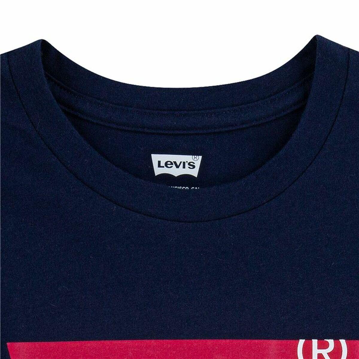 Camiseta de Manga Corta Infantil Levi's Batwing Azul oscuro 3/5