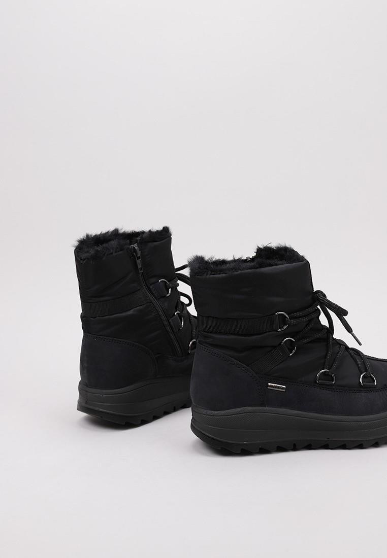 Bottines imperméables femme Imac 459038 noires, cuir et textile, talon 4 cm 4/5