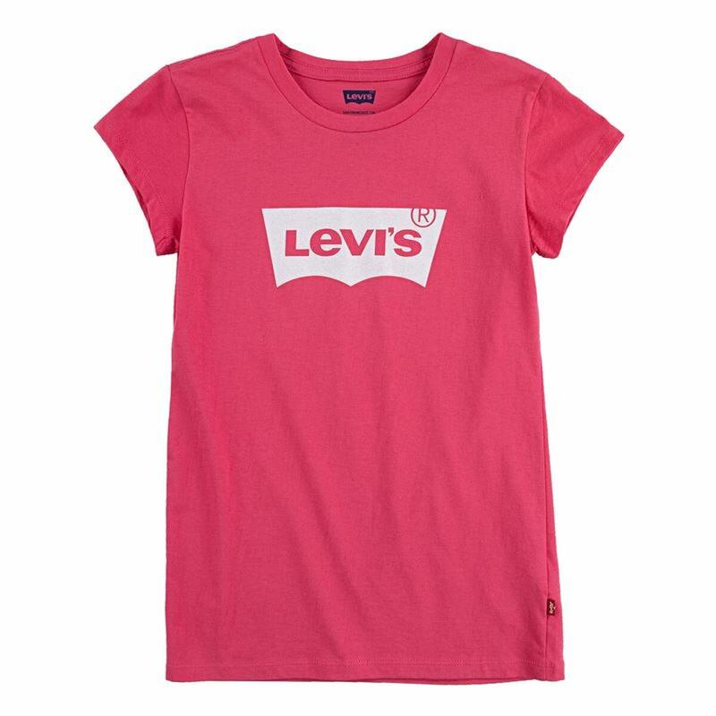 Camisola de Manga Curta Infantil Levi's Batwing Cor de Rosa