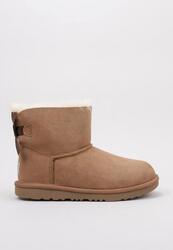 UGG MINI BAILEY BOW II — Bottes enfant en cuir, couleur Cuir