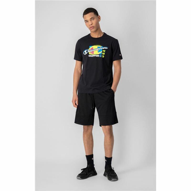 Camiseta de Manga Corta Hombre Champion Crewneck Negro