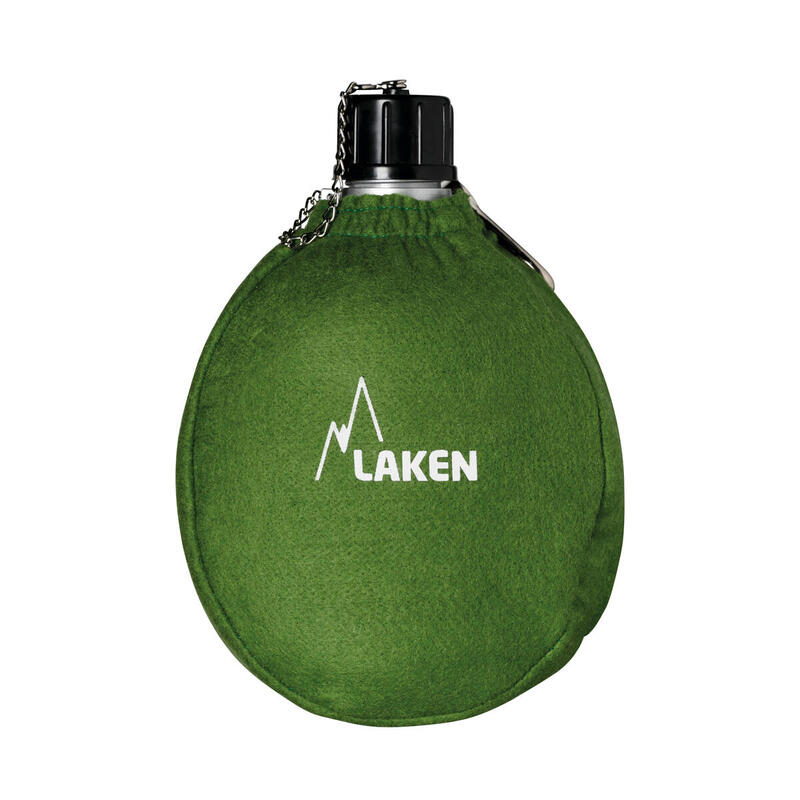 CANTIMPLORA CLÁSICA ALUMINIO FUNDA FIELTRO VERDE TAPÓN PLÁSTICO LAKEN 1 L