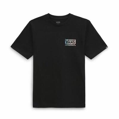 Kinder-t-shirt met korte mouwen vans global stack-b zwart