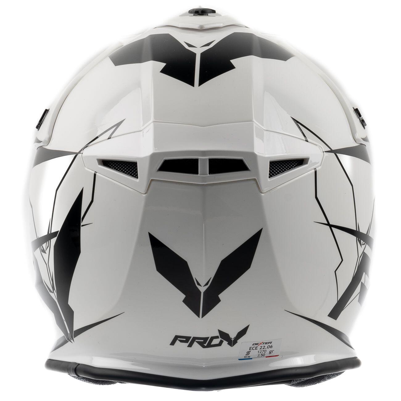 MOTOBLOUZ Casque Cross SKUD DALLAS White/Black pour Scooter Vélo Trottinette 4/7