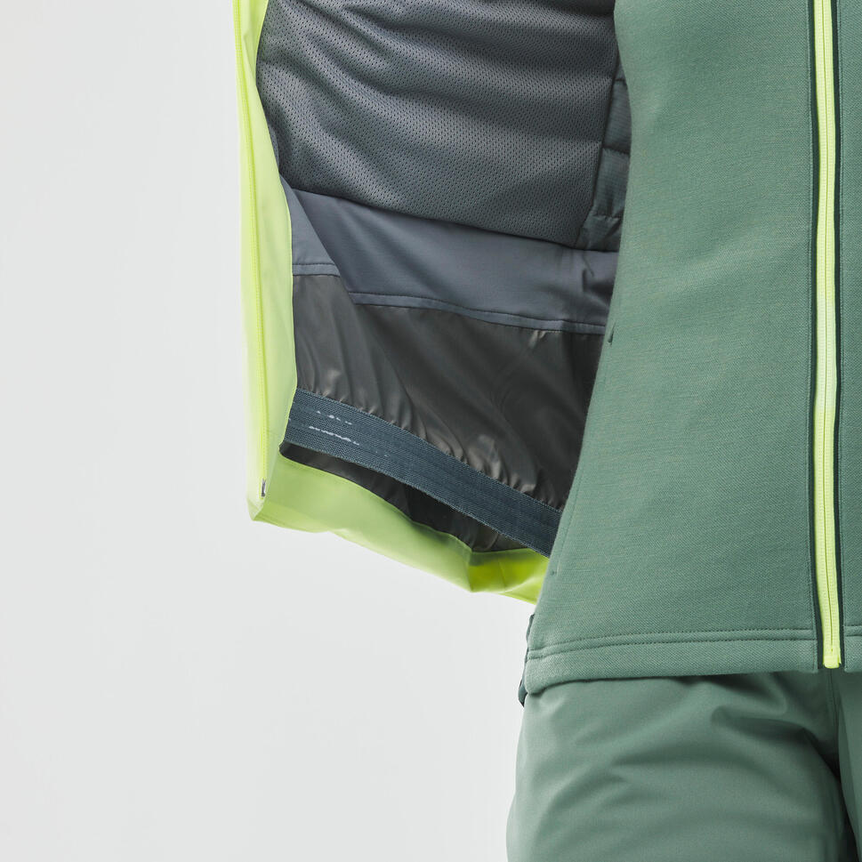 Refurbished Womens Warm Ski Jacket 500 Yellow A Grade WEDZE