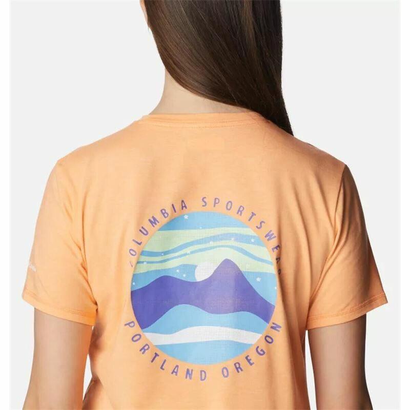 Camiseta Deportiva de Manga Corta Columbia Sun Trek™ Salmón